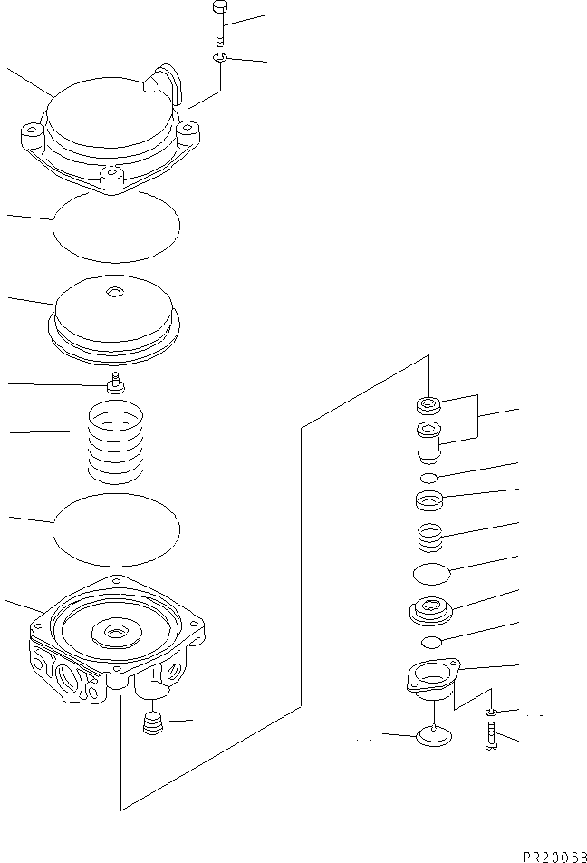 Dump Trucks Komatsu / HD405-6 S/N 1001-UP(hd405-6r) / RELAY VALVE (FOR PARKING BRAKE)(120530 : 4813)