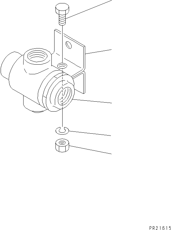 Dump Trucks Komatsu / HD405-6 S/N 1001-UP(hd405-6r) / DOUBLE CHECK VALVE (FOR TREADLE VALVE)(120620 : 4837)