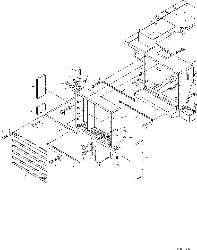 Dump Trucks Komatsu / HD405-6 S/N 1001-UP(hd405-6r) / GUARD (6/7) (LOW NOISE SPEC.)(#2029-)(150140 : 5036)