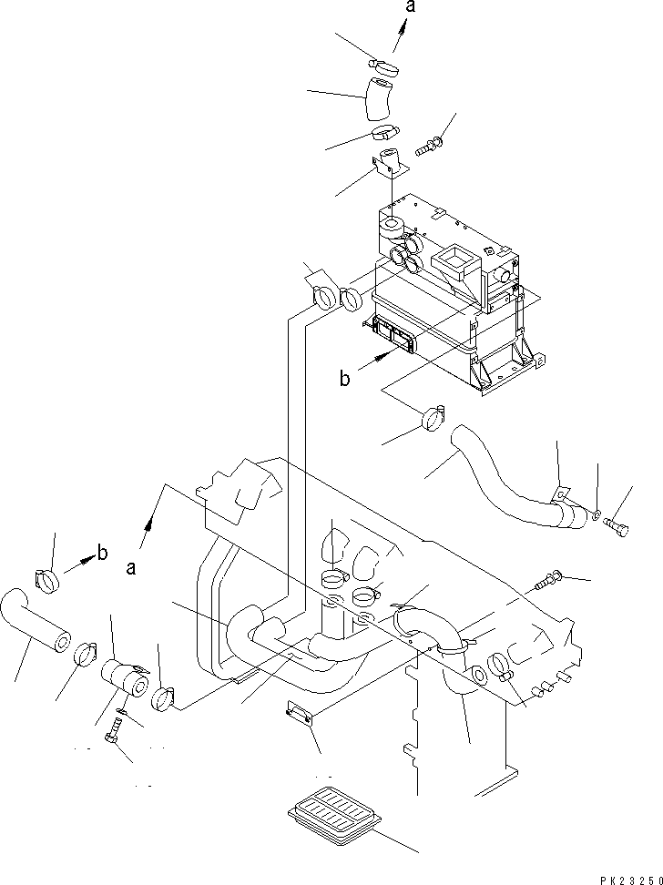 Dump Trucks Komatsu / HD405-6 S/N 1001-UP(hd405-6r) / AIR CONDITIONER (6/7) (AIR DUCT)(#1001-1054)(150640 : 5506)