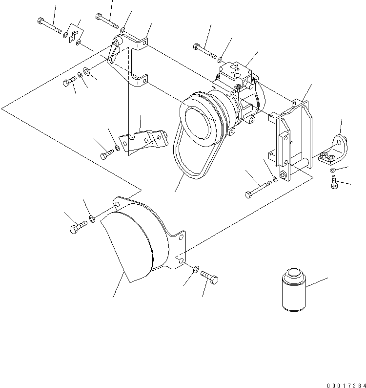 Dump Trucks Komatsu / HD405-6 S/N 1001-UP(hd405-6r) / AIR CONDITIONER(1/8)(AIR COMP.&SERVICE CAN OF COOLING MEDIUM GAS)(SMALL U.GUARD)F/REGULATION OF MSHA(150660 : 5509)