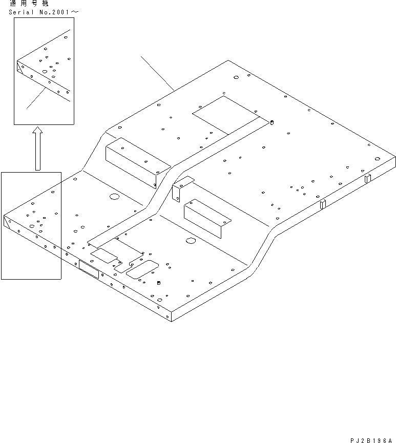 Dump Trucks Komatsu / HD405-6 S/N 1001-UP(hd405-6r) / CAB INTERIOR (FLOOR) (1/4)(#1055-)(151100 : 5745)