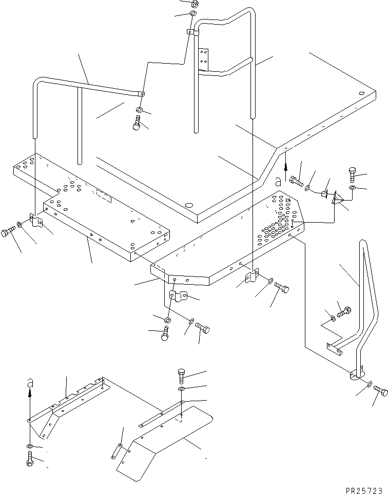Dump Trucks Komatsu / HD405-6 S/N 1001-UP(hd405-6r) / CAB INTERIOR (FLOOR) (2/4)(#1055-)(151110 : 5746)