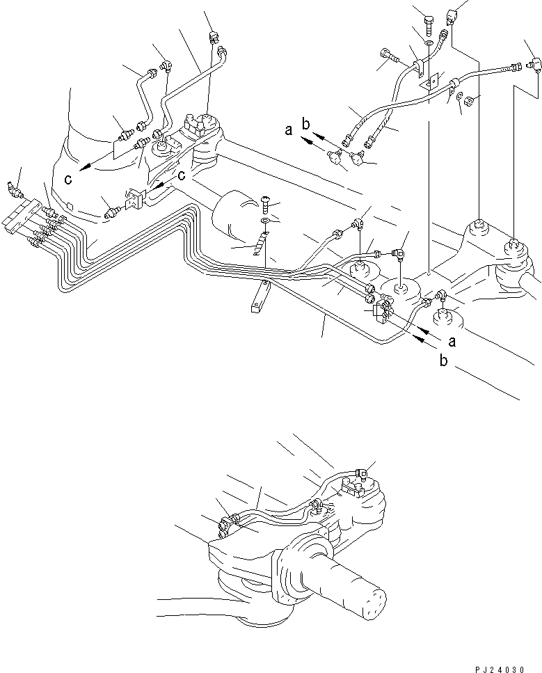 Dump Trucks Komatsu / HD405-6 S/N 1001-UP(hd405-6r) / FRONT LUBRICATING PIPING(151220 : 5801)