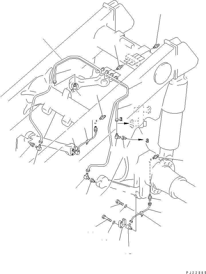 Dump Trucks Komatsu / HD405-6 S/N 1001-UP(hd405-6r) / REAR LUBRICATING PIPING(151230 : 5803)