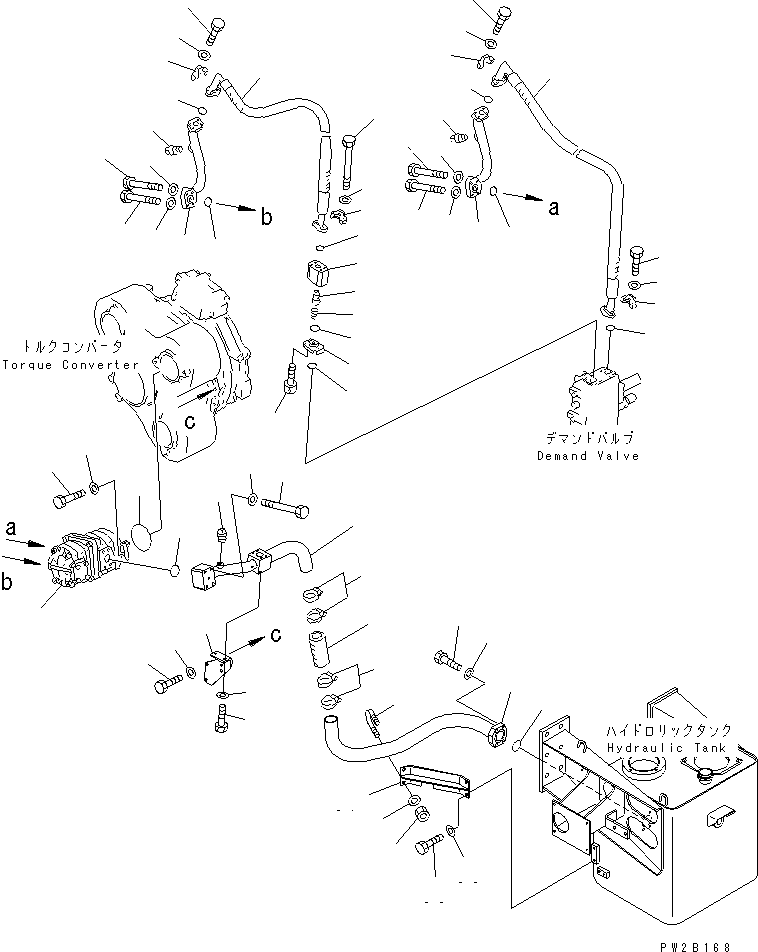 Dump Trucks Komatsu / HD405-6 S/N 1001-UP(hd405-6r) / HYDRAULIC PIPING (SUCTION AND DELIVERY LINE)(#2001-)(180120 : 6501A)