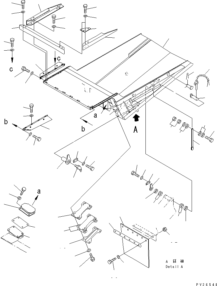 Dump Trucks Komatsu / HD405-6 S/N 1001-UP(hd405-6r) / DUMP BODY (FOR MATSUMOTO MINING) (FOR V BOTTOM TYPE)(#1001-1999)(210020 : 7007)