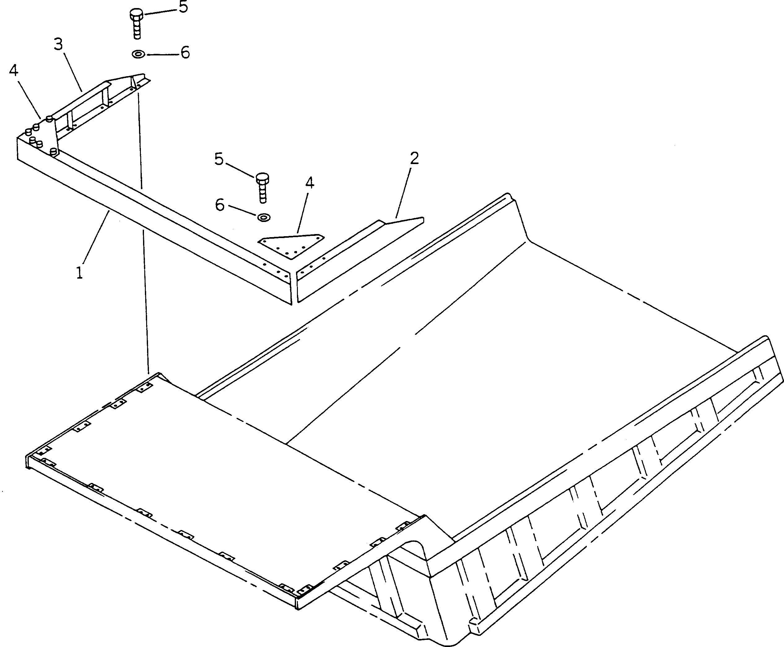 Dump Trucks Komatsu / HD405-6 S/N 1001-UP(hd405-6r) / BODY SPILL GUARD (250MM)(210050 : 7031)