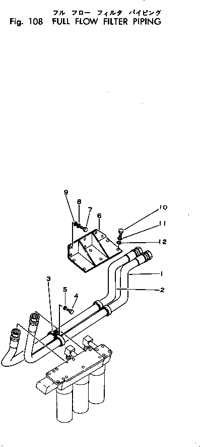Dump Trucks Komatsu / HD460-1 S/N 1002-UP(hd460-1r) / FULL FLOW FILTER PIPING(#1069-)(030050 : 108)