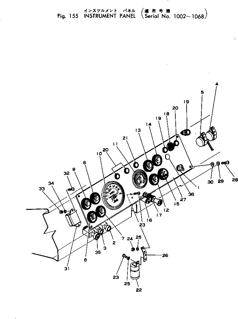 Dump Trucks Komatsu / HD460-1 S/N 1002-UP(hd460-1r) / INSTRUMENT PANEL(#1002-1068)(030220 : 155)