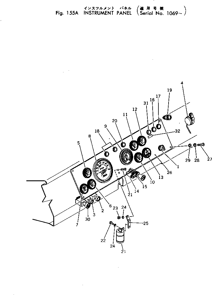 Dump Trucks Komatsu / HD460-1 S/N 1002-UP(hd460-1r) / INSTRUMENT PANEL(#1069-)(030230 : 155A)