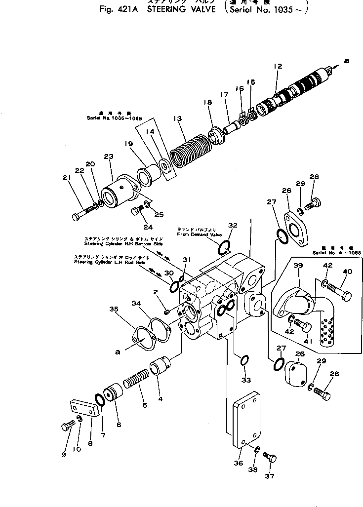 Dump Trucks Komatsu / HD460-1 S/N 1002-UP(hd460-1r) / STEERING VALVE(#1035-)(120090 : 421A)