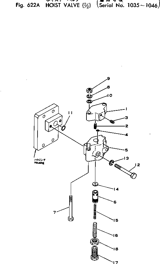 Dump Trucks Komatsu / HD460-1 S/N 1002-UP(hd460-1r) / HOIST VALVE (2/2)(#1035-1046)(180090 : 622A)