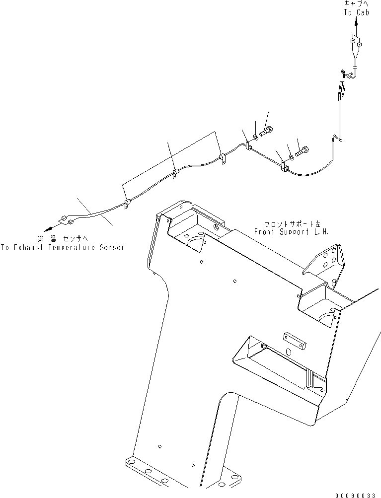 Komatsu parts book diagram for HD465-7R S/N 15001-15351 (W/O EGR): ENGINE RELATED PARTS (VHMS HARNESS)(#15025-)