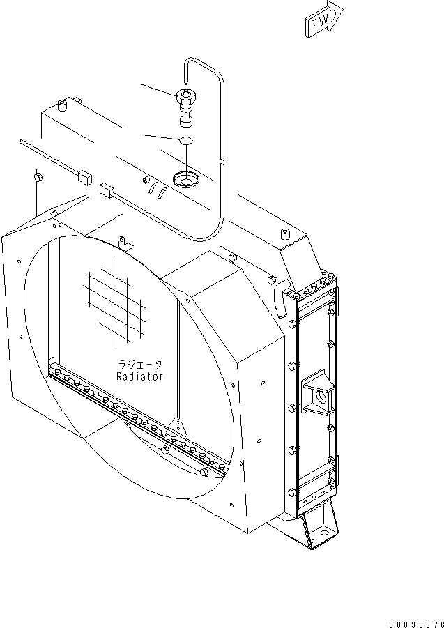 Komatsu parts book diagram for HD465-7R S/N 15001-15351 (W/O EGR): COOLANT LEVEL SENSOR(#15001-)
