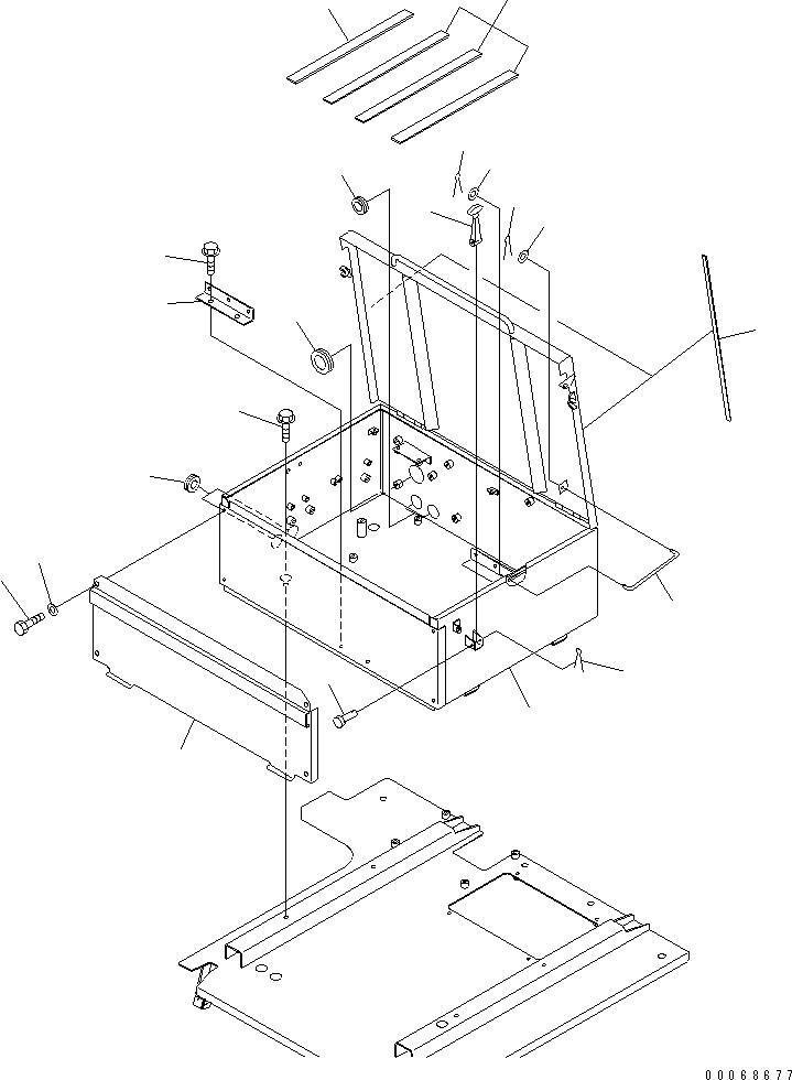 Komatsu parts book diagram for HD465-7R S/N 15001-15351 (W/O EGR): BATTERY (BATTERY BOX)(#15025-)
