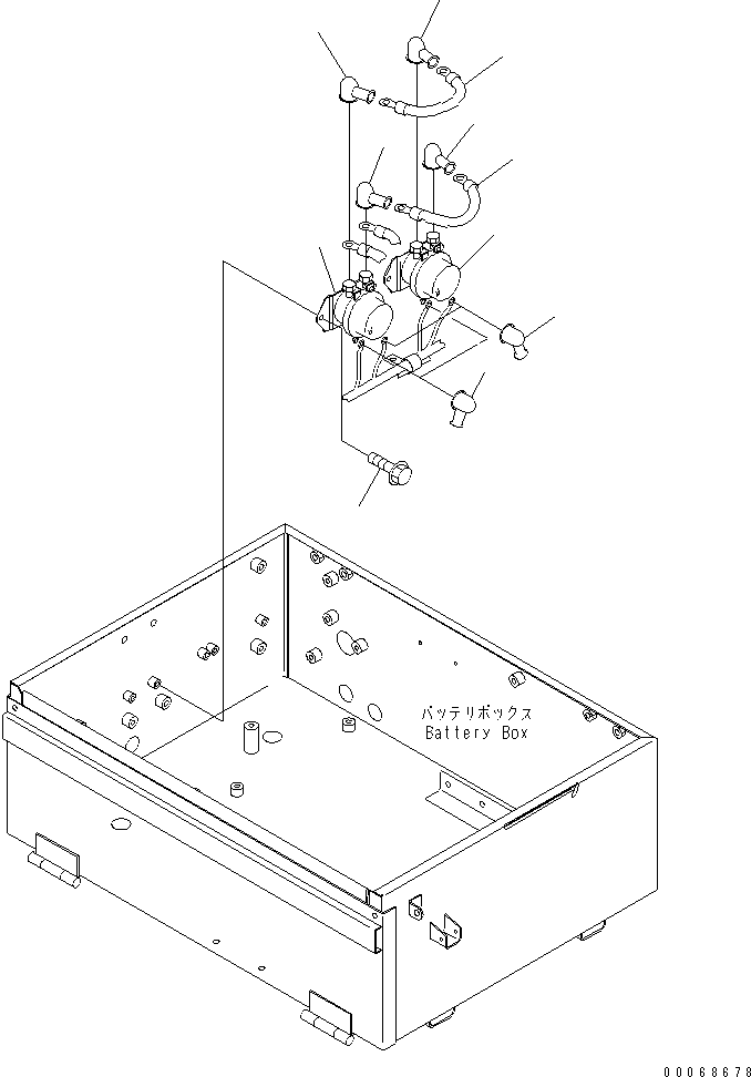 Komatsu parts book diagram for HD465-7R S/N 15001-15351 (W/O EGR): BATTERY (BATTERY SWITCH)(#15025-)
