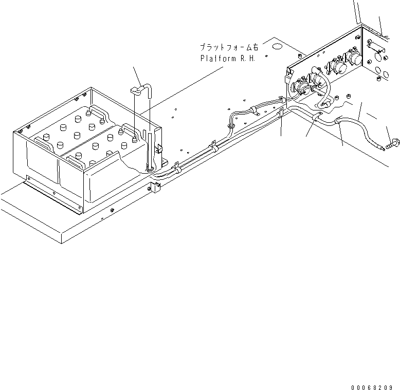 Komatsu parts book diagram for HD465-7R S/N 15001-15351 (W/O EGR): BATTERY (LARGE BATTERY LINE)(#15025-)