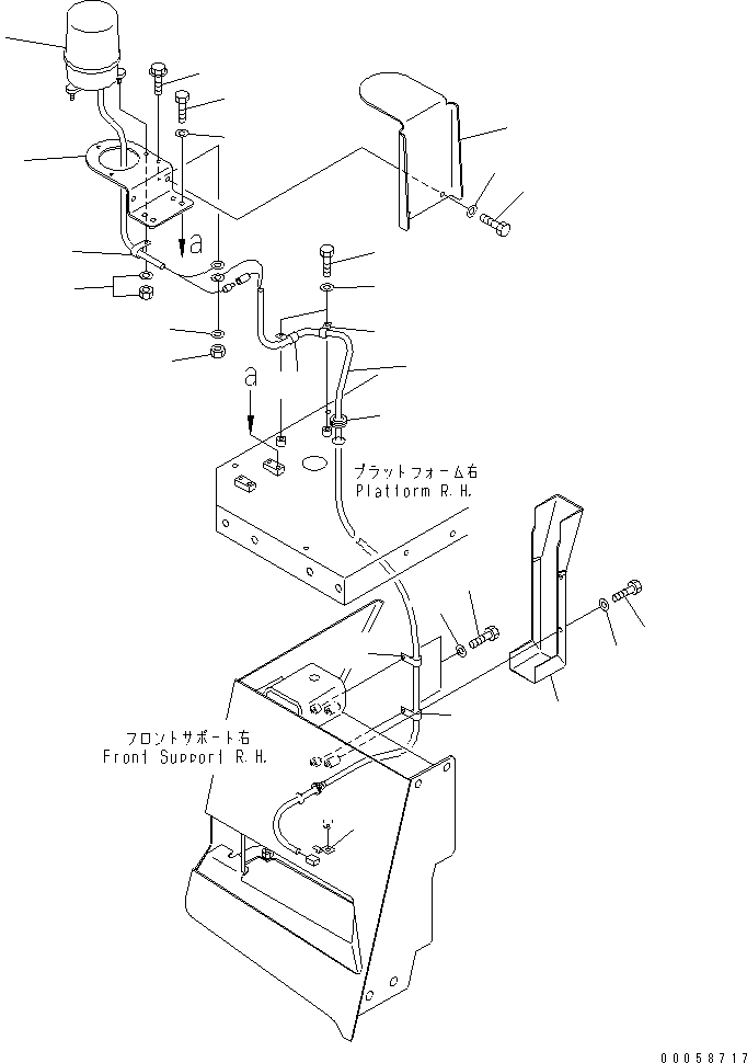 Komatsu parts book diagram for HD465-7R S/N 15001-15351 (W/O EGR): BEACON LAMP(#15001-)