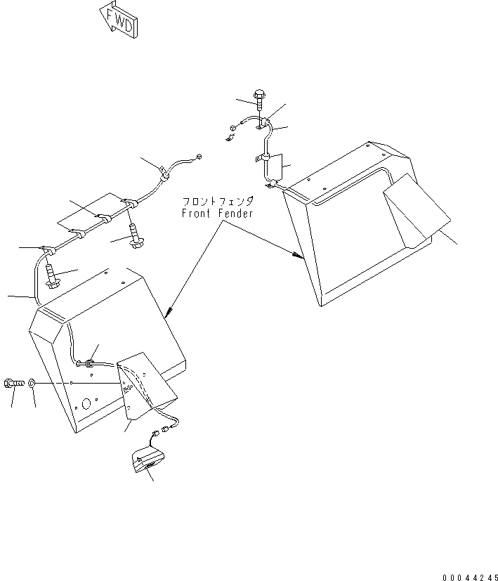 Komatsu parts book diagram for HD465-7R S/N 15001-15351 (W/O EGR): SIDE LAMP(#15001-)