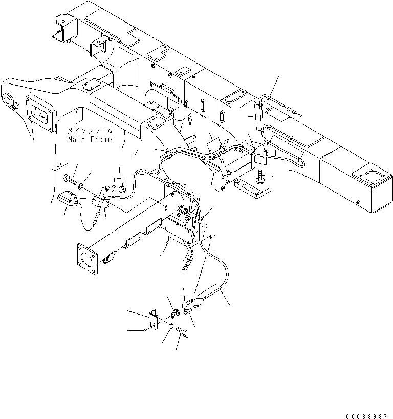Komatsu parts book diagram for HD465-7R S/N 15001-15351 (W/O EGR): ENGINE ROOM LAMP(#15001-)