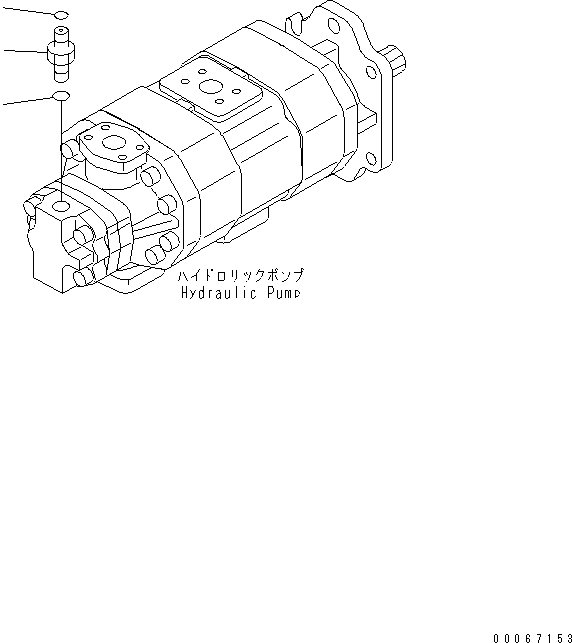 Komatsu parts book diagram for HD465-7R S/N 15001-15351 (W/O EGR): HYDRAULIC PIPING (NIPPLE)(#15025-)