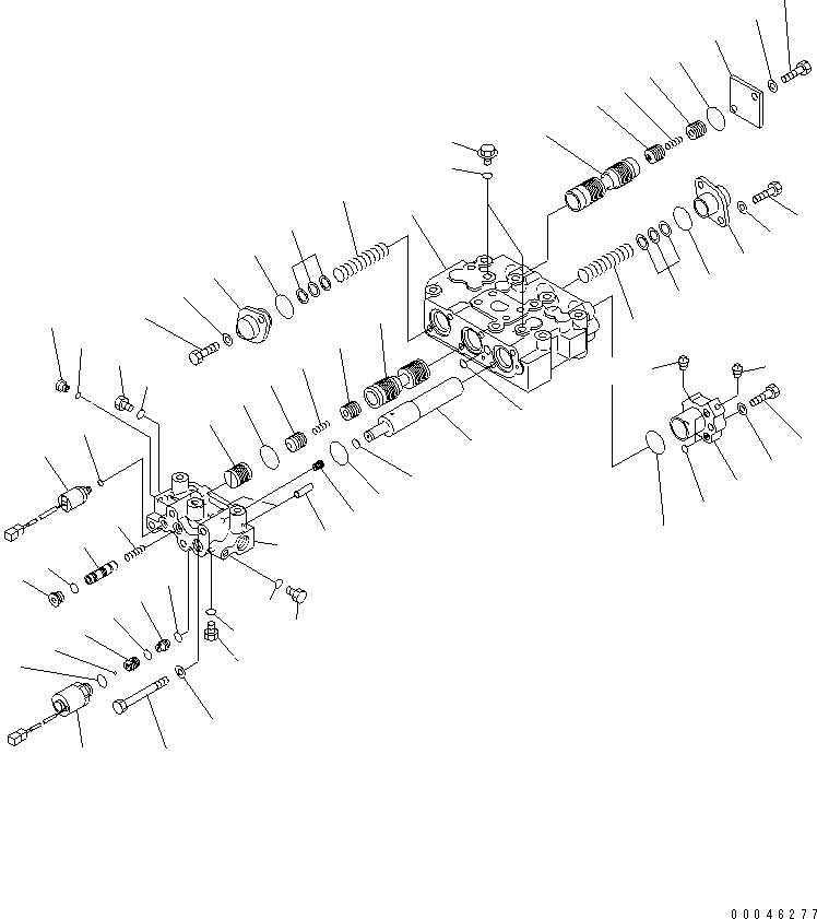 Komatsu parts book diagram for HD465-7R S/N 15001-15351 (W/O EGR): TORQUE CONVERTER VALVE(#15001-)