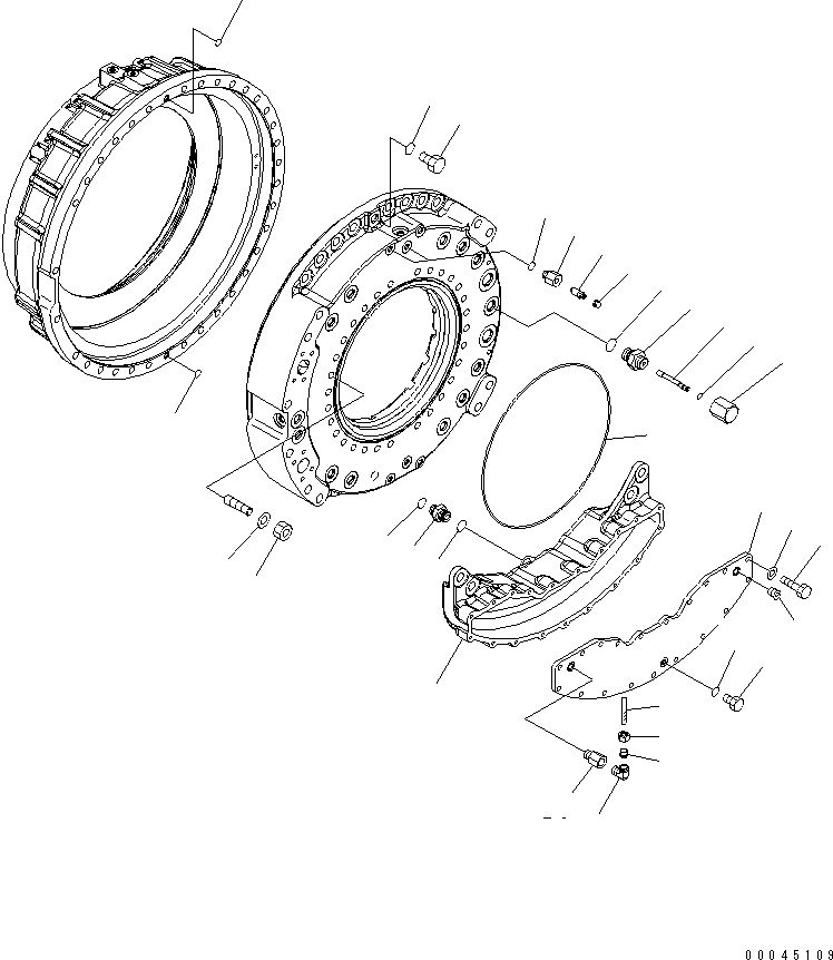 Komatsu parts book diagram for HD465-7R S/N 15001-15351 (W/O EGR): REAR AXLE (REAR WHEEL BRAKE) (R.H.) (3/3)(#15001-)