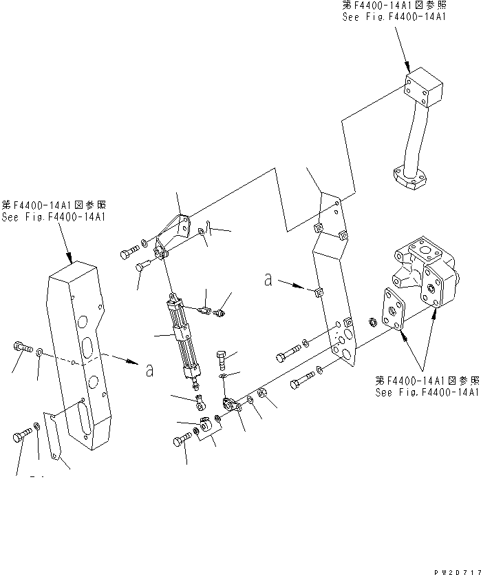 Komatsu parts book diagram for HD465-7R S/N 15001-15351 (W/O EGR): FRONT AXLE (R.H.) (FRONT SUSPENSION ASS'Y) (2/3) (AUTO SUSPENSION)(#15001-)