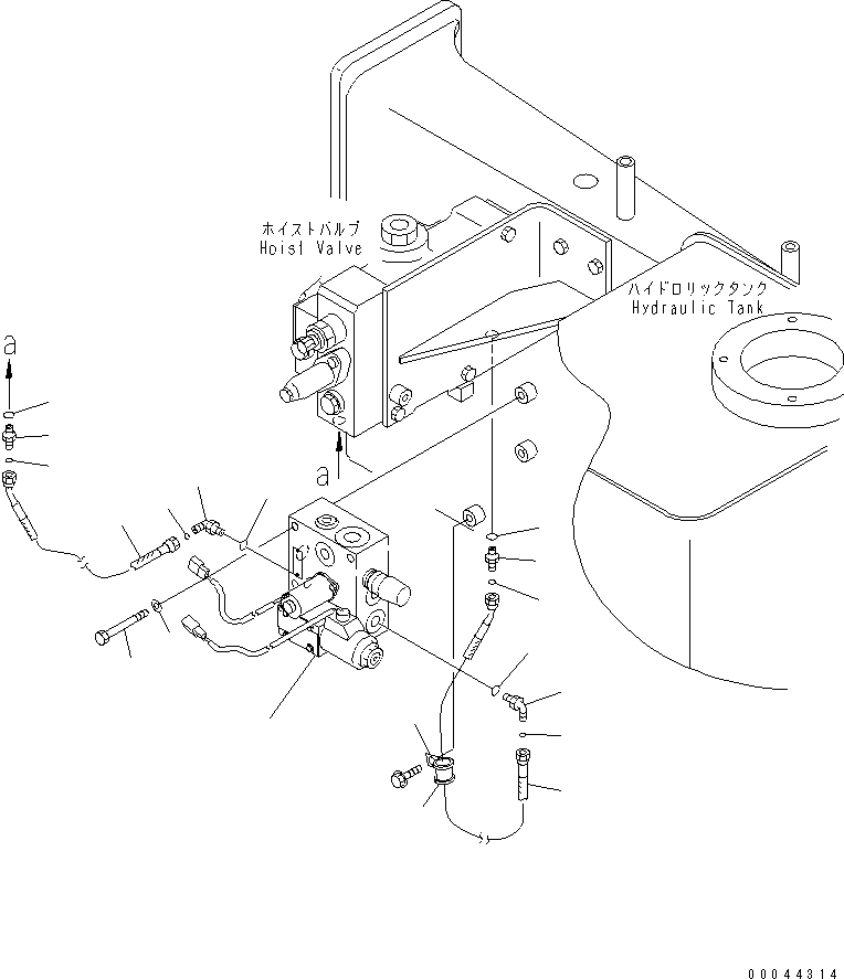 Komatsu parts book diagram for HD465-7R S/N 15001-15351 (W/O EGR): HYDRAULIC TANK (EPC VALVE TO HOIST VALVE)(#15001-15024)