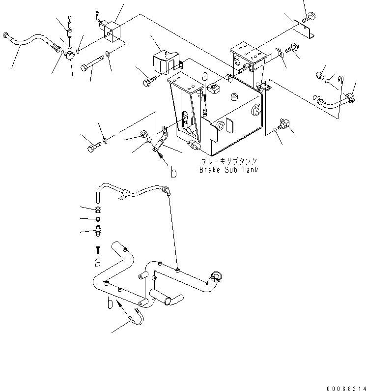 Komatsu parts book diagram for HD465-7R S/N 15001-15351 (W/O EGR): HYDRAULIC TANK (SUB TANK) (2/2) (ABS)(#15025-)