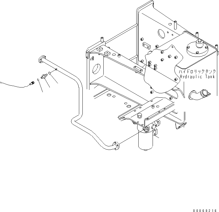 Komatsu parts book diagram for HD465-7R S/N 15001-15351 (W/O EGR): AUTO SUSPENSION PIPING(#15025-)