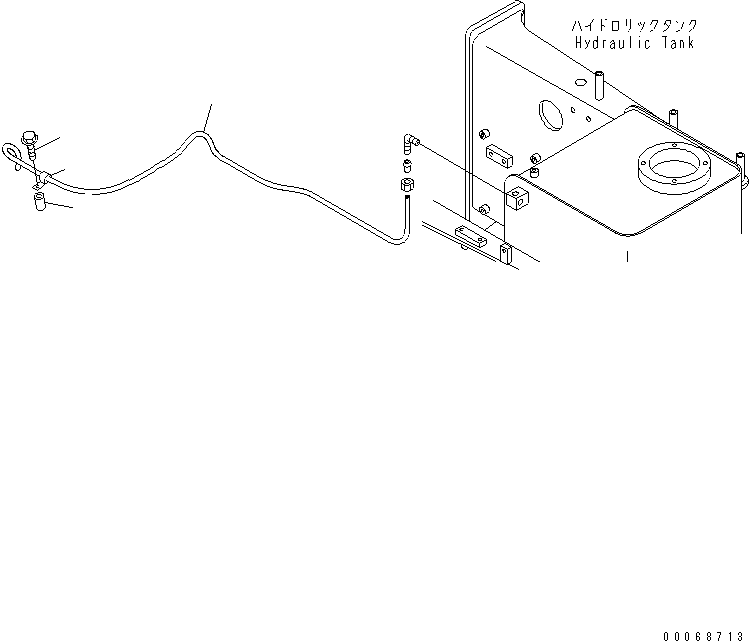 Komatsu parts book diagram for HD465-7R S/N 15001-15351 (W/O EGR): HYDRAULIC TANK (BREATHER LINE)(#15025-15299)