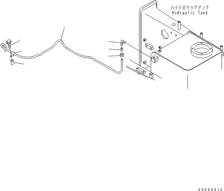 Komatsu parts book diagram for HD465-7R S/N 15001-15351 (W/O EGR): HYDRAULIC TANK (BREATHER LINE)(#15300-)
