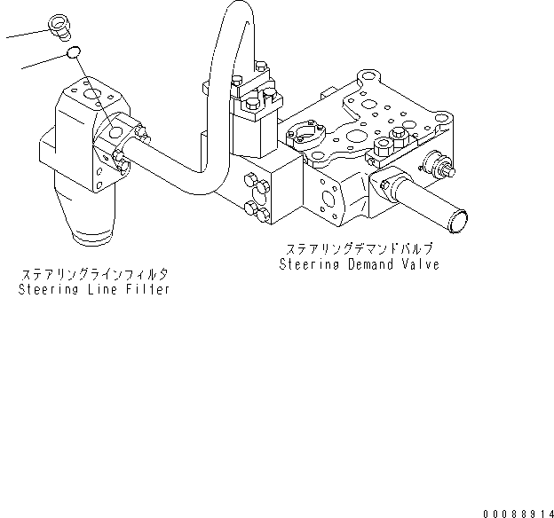 Komatsu parts book diagram for HD465-7R S/N 15001-15351 (W/O EGR): HYDRAULIC TANK (EMERGENCY STEERING FLOW SWICTH) (AUTO TYPE)(#15300-)