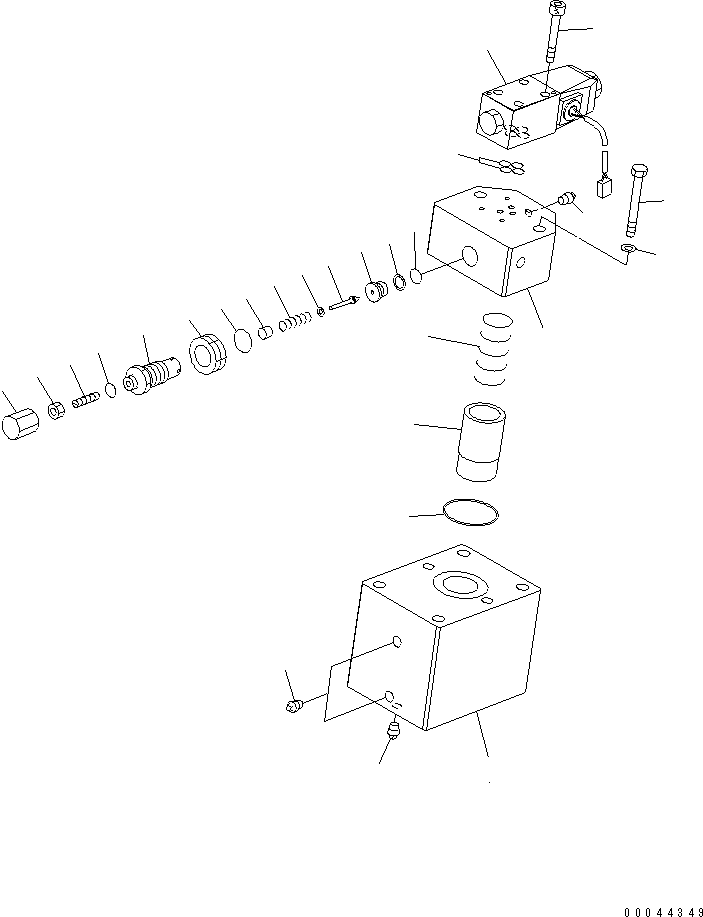 Komatsu parts book diagram for HD465-7R S/N 15001-15351 (W/O EGR): BRAKE COOLING OIL LINE (BRAKE COOLING OIL CONTROL VALVE LINE) (2/3) (VALVE INNER PARTS)(#15025-)