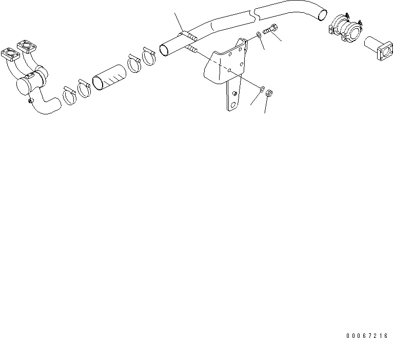 Komatsu parts book diagram for HD465-7R S/N 15001-15351 (W/O EGR): BRAKE COOLING PIPING (HYDARULIC TANK TO PUMP) (CLIP)(#15025-)