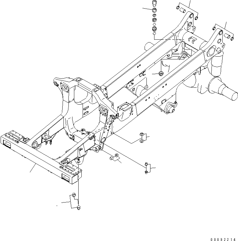 Komatsu parts book diagram for HD465-7R S/N 15001-15351 (W/O EGR): MAIN FRAME (RELATED PARTS) (ASR AND AUTO LUBRICATION)(#15340-)