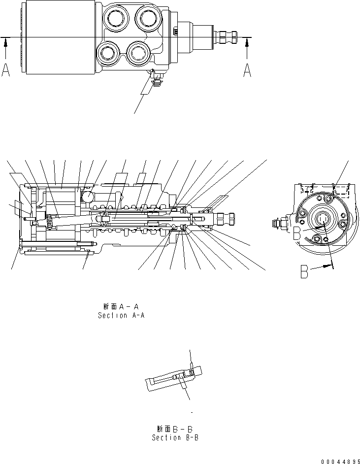 Komatsu parts book diagram for HD465-7R S/N 15001-15351 (W/O EGR): FRONT SUPPORT (STEERING VALVE) (INNER PARTS)(#15001-15024)