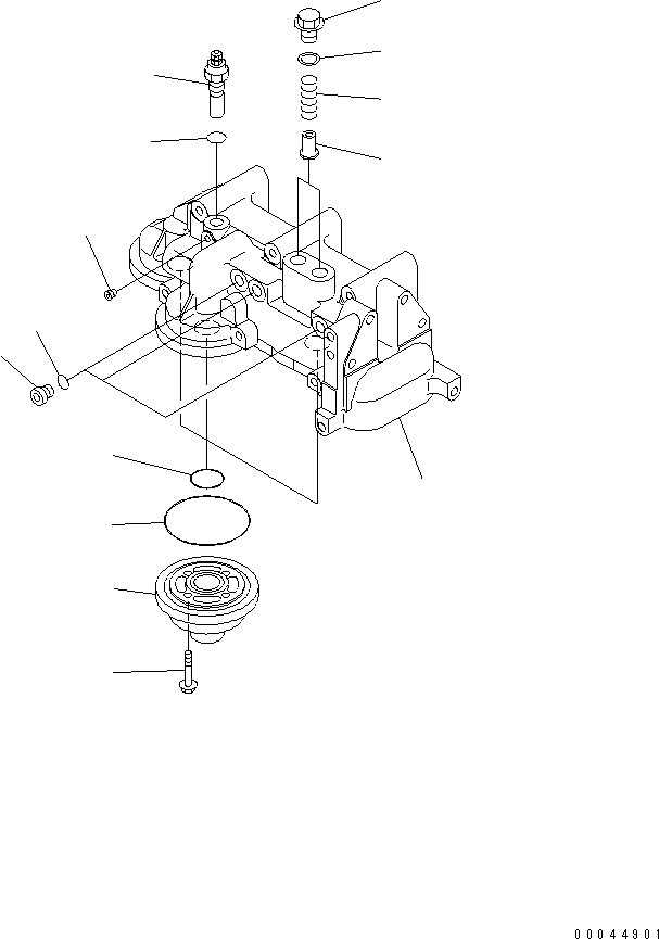 Komatsu parts book diagram for HD465-7R S/N 15001-15351 (W/O EGR): ENGINE OIL FILTER (INNER PARTS)(#15001-15024)