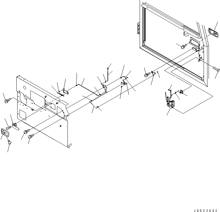 Komatsu parts book diagram for HD465-7R S/N 15001-15351 (W/O EGR): OPERATOR'S CAB (L.H. DOOR ? DOOR LOCK)(#15074-)