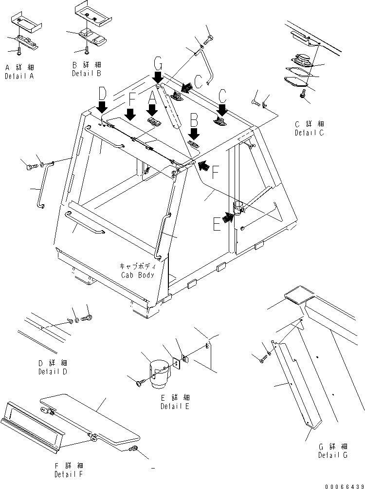 Komatsu parts book diagram for HD465-7R S/N 15001-15351 (W/O EGR): OPERATOR'S CAB (ACCESSORY)(#15001-)
