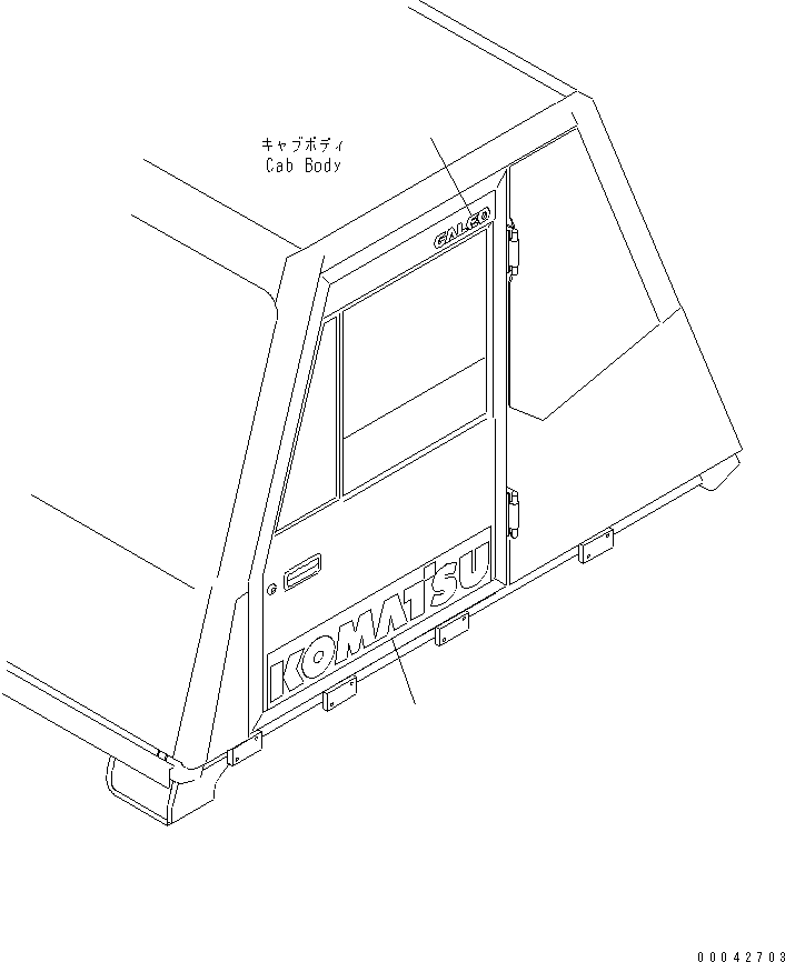 Komatsu parts book diagram for HD465-7R S/N 15001-15351 (W/O EGR): OPERATOR'S CAB (MARKS AND PLATES)(#15001-)