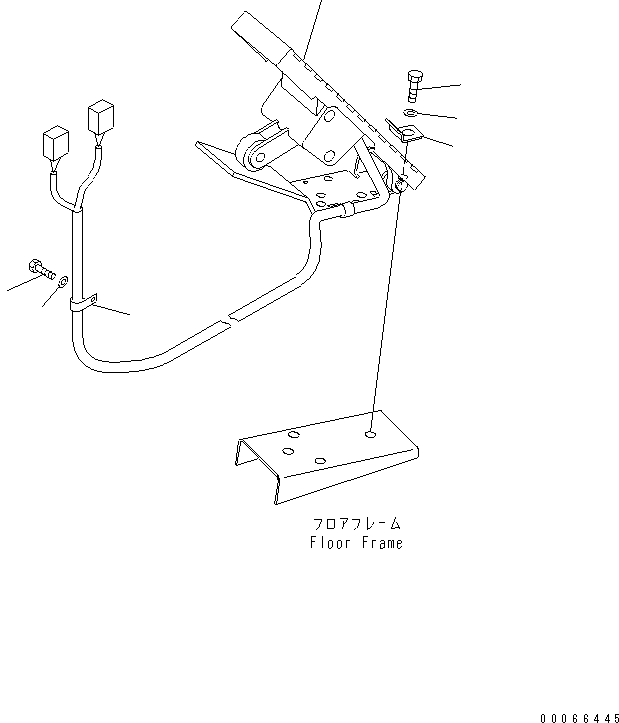 Komatsu parts book diagram for HD465-7R S/N 15001-15351 (W/O EGR): FLOOR (ACCELERATOR PEDAL)(#15001-)