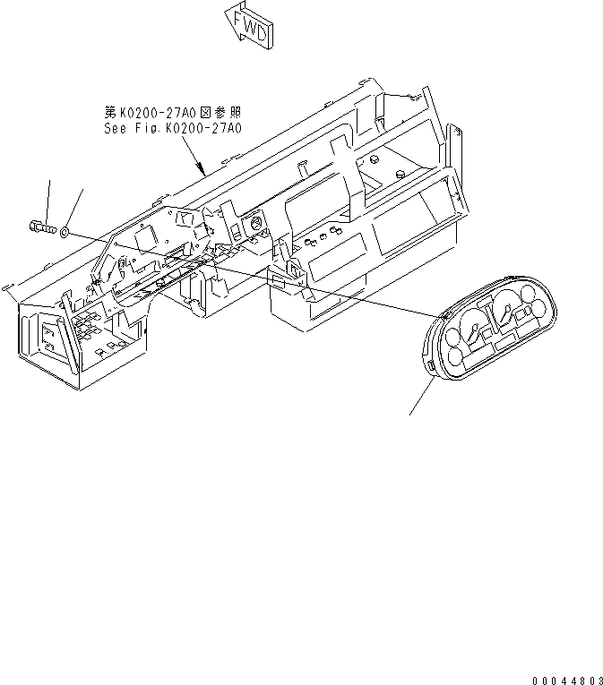 Komatsu parts book diagram for HD465-7R S/N 15001-15351 (W/O EGR): FLOOR (MAIN MONITOR)(#15001-)