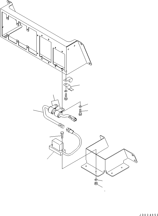 Komatsu parts book diagram for HD465-7R S/N 15001-15351 (W/O EGR): FLOOR (ROLL OVER ANGLE SENSOR)(#15340-)