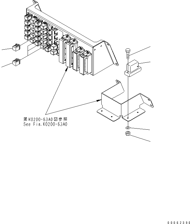 Komatsu parts book diagram for HD465-7R S/N 15001-15351 (W/O EGR): FLOOR (ANGLE SENSOR) (PAYLOAD METER)(#15001-)