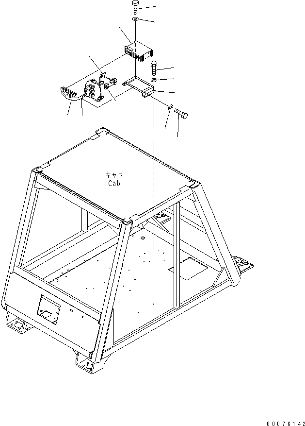 Komatsu parts book diagram for HD465-7R S/N 15001-15351 (W/O EGR): FLOOR (ABS CONTROLLER)(#15001-)