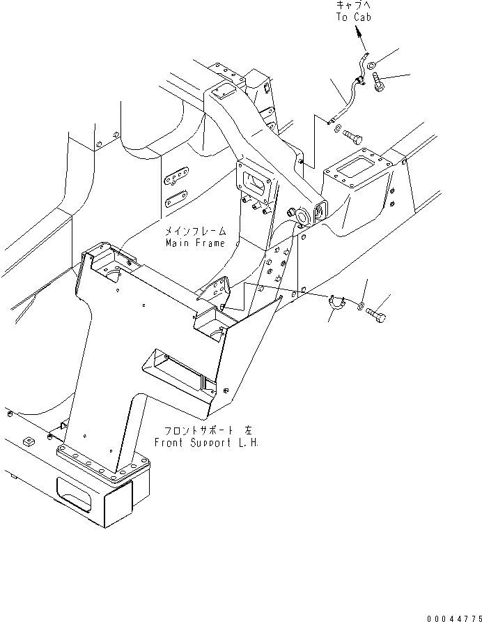 Komatsu parts book diagram for HD465-7R S/N 15001-15351 (W/O EGR): FLOOR (WIRING HARNESS)(#15001-)