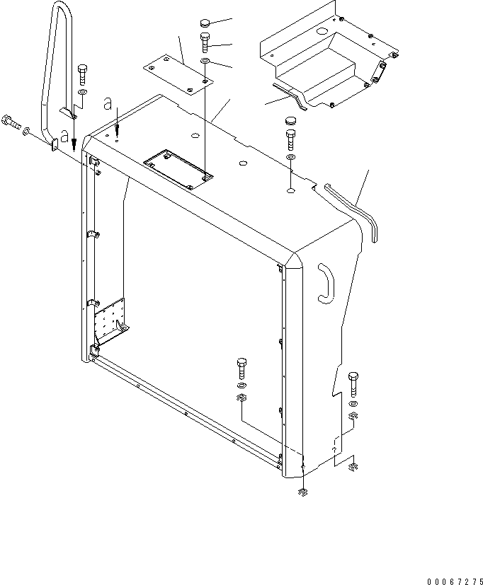 Komatsu parts book diagram for HD465-7R S/N 15001-15351 (W/O EGR): RADIATOR (CURTAIN)(#15025-)